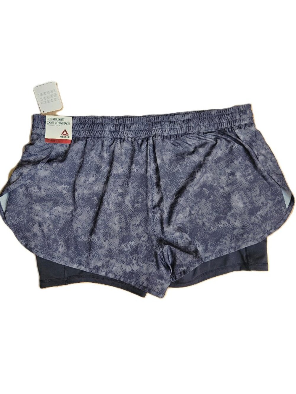 Reebok Relaxed Short Women's Size XXXL 3XL Camo Running Athletic Gray
